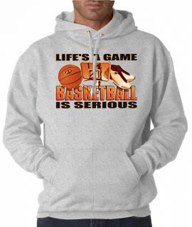Lifes A Game Basketball Serious 50 50 Pullover Hoodie