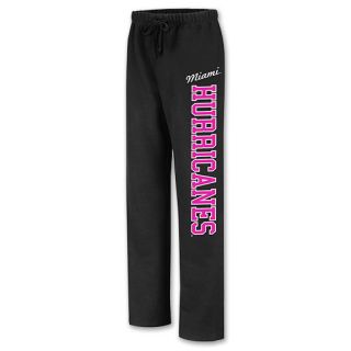 Miami Hurricanes NCAA Womens Sweat Pants Black