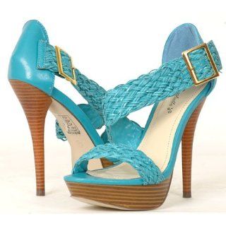 STRAPPY GLADIATOR Blue Sandal Designer Shoe 5.5 Shoes
