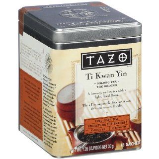 Tazo Oolong Tea, Ti Kwan Yin, 15 Count Tea Bags (Pack of 4) 
