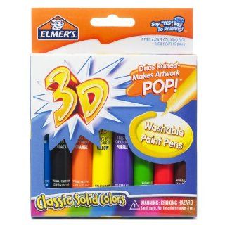 Elmers 3D Paint Pens, 8 Classic Solid Colors (E667