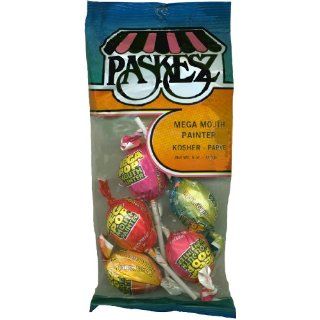 Paskesz Lollipops, Mega Mouth Painter, 5 Ounce Bags (Pack of 24