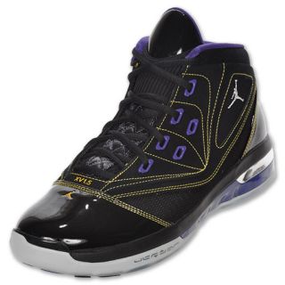 Jordan Mens 16.5 Basketball Shoe Black/Purple/Gold