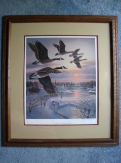 James Meger One More Pass Canada Geese  1987 s N COA