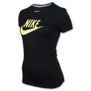 Womens Nike Logo T Shirt Black/White