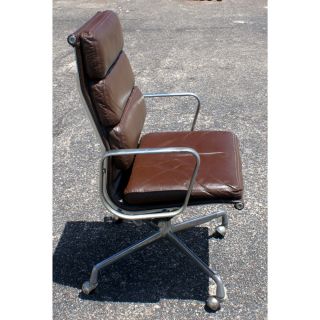 Herman Miller Eames Aluminum Group Leather Desk Chair