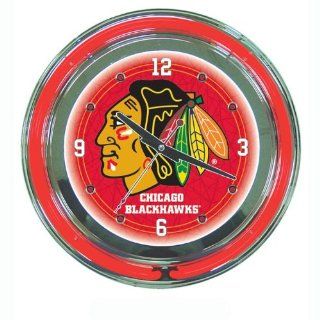 NHL Chicago Blackhawks Neon Clock   14 inch Diameter