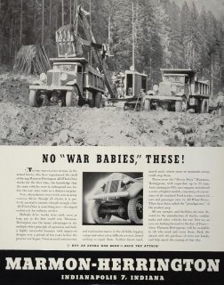 1943 Ad WWII Marmon Herrington All Wheel Drive Trucks Wartime