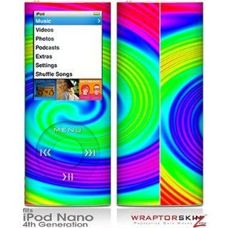 iPod Nano 4G Skin   Rainbow Swirl Skin and Screen