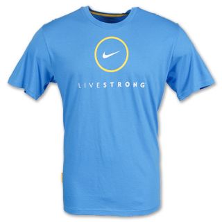 Nike LIVESTRONG Logo Mens Tee Sky Blue/Maize