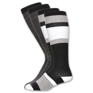Reebok Knee High Socks 2 Pack Charcoal/Black/White
