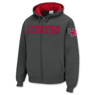 Houston Cougars NCAA Mens Full Zip Hoodie Charcoal