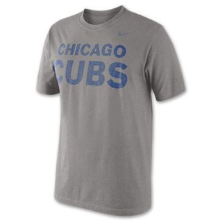 Mens Nike Chicago Cubs MLB Tri Blend Logo Baseball T Shirt