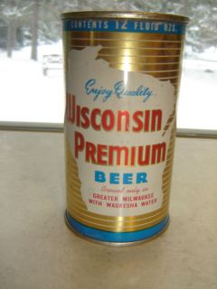 RARE Wisconsin Premium Fox Head Brewing Waukesha Empty Flat Top Beer