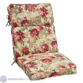 Outdoor Furniture High Back Seat Cushion Garden Rose Brick 361638