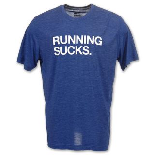 Nike Running Sucks Mens Tee Shirt Blue
