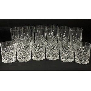  BAREWARE SET OF 12 6 DOUBLE OLD FASHIONED AND 6 HIGHBALL GLASSES