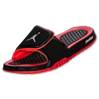 Mens Jordan Hydro 2 Slides Black/Bright Crimson