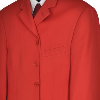 40R Luciano Carreli Red Five Button Reda Wool Italy Sport Coat Jacket