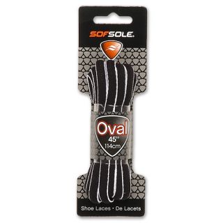 Sof Sole 54 INCH Oval Piped Lace Black/White