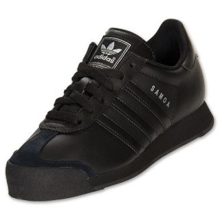 adidas Samoa Leather Kids Casual Shoes Black/Black