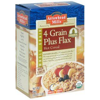 Arrowhead Mills Organic Hot Cereal, 4 Grain Plus Flax, 24 Ounce Boxes