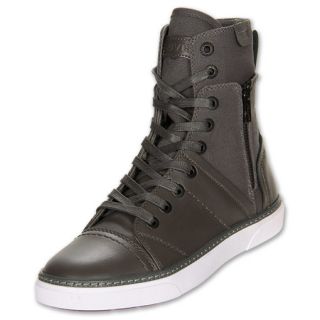 Levis Burbank V2 High Top Mens Casual Shoes Grey