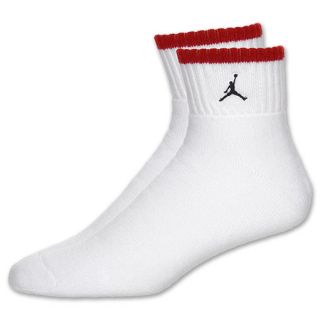 Jordan Adult Acrylic Tipped Quarter Sock White