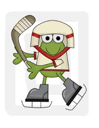 Hockey Frogs Froggy Sports Nursery Wall Stickers Decals