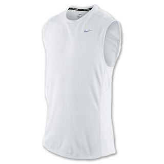 Nike Miler Sleeveless Mens Running Shirt White