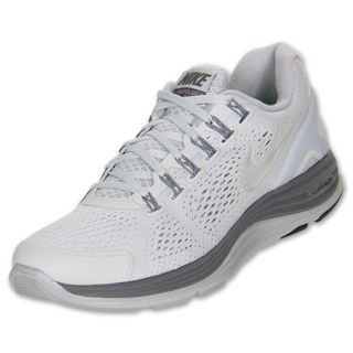 Mens Nike LunarGlide+ 4 Running Shoes White/Grey