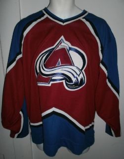 Colorado Avalanche Jersey NHL Hockey Sewn Patch Shirt CCM Mens Sz L
