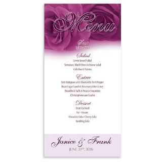 55 Wedding Menu Cards   Fuschia Sunset Rose Office