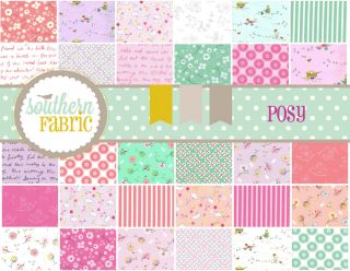 Posy Moda by Aneela Hoey Charm Pack 42 5 Quilt Fabric Squares 18550pp