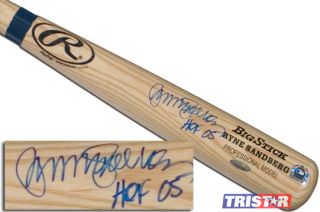 Ryan Sandberg Autographed Baseball Bat HOF Inscribed