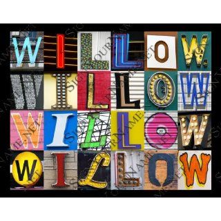 WILLOW Personalized Name Poster Using Sign Letters