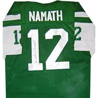 Joe Namath Autographed Custom Style Green Throwback Jersey