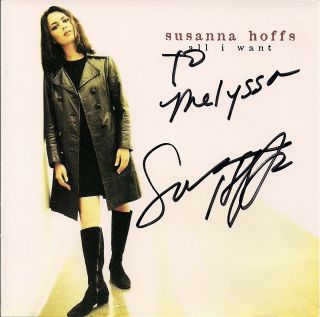 Susanna Hoffs All I Want 1 Track Promo CD with Signed Insert Bangles