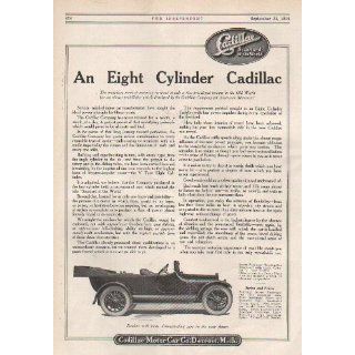 1914 Cadillac Motor Car Advertisement 8 Cylinder