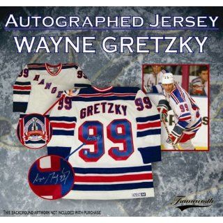 Wayne Gretzky Signed Jersey Rangers Replica White