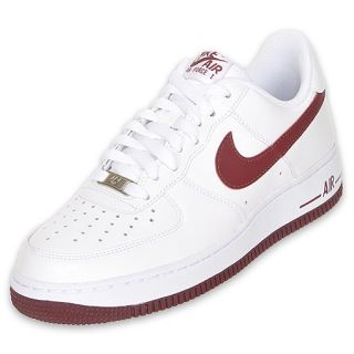 Mens Nike Air Force 1 Low White/Team Red/Black