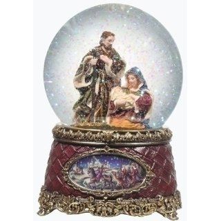 Pack of 2 Woodland Inspirations Musical Holy Family Snow