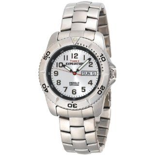 Timex Mens T46601 Expedition Easy Set Alarm Silver Tone Bracelet
