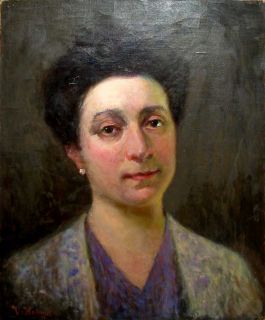 Vilhelm Holmgren 1863 1943 Portrait of Artists Wife