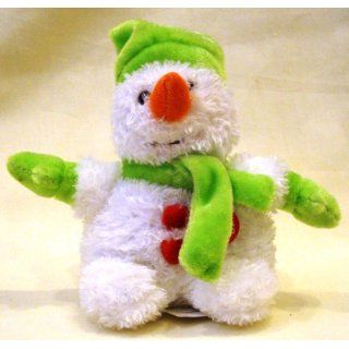 Green Musical Snowman Plush Toy We Wish You a Merry