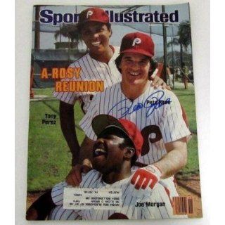 Pete Rose Signed Phillies Sports Illustrated Magazine w