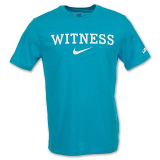 Mens Nike LeBron Witness Logo Tee Shirt Turquoise