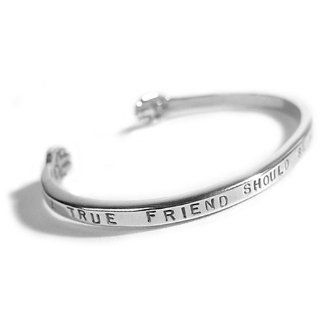 Engraved Sterling Silver Cuff Bracelet   A True Friend