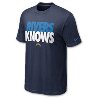 Nike NFL San Diego Chargers Rivers Knows Mens Tee Shirt