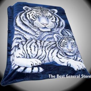 This wonderfully soft Tiger and Cub Print Polyester Blanket will fit